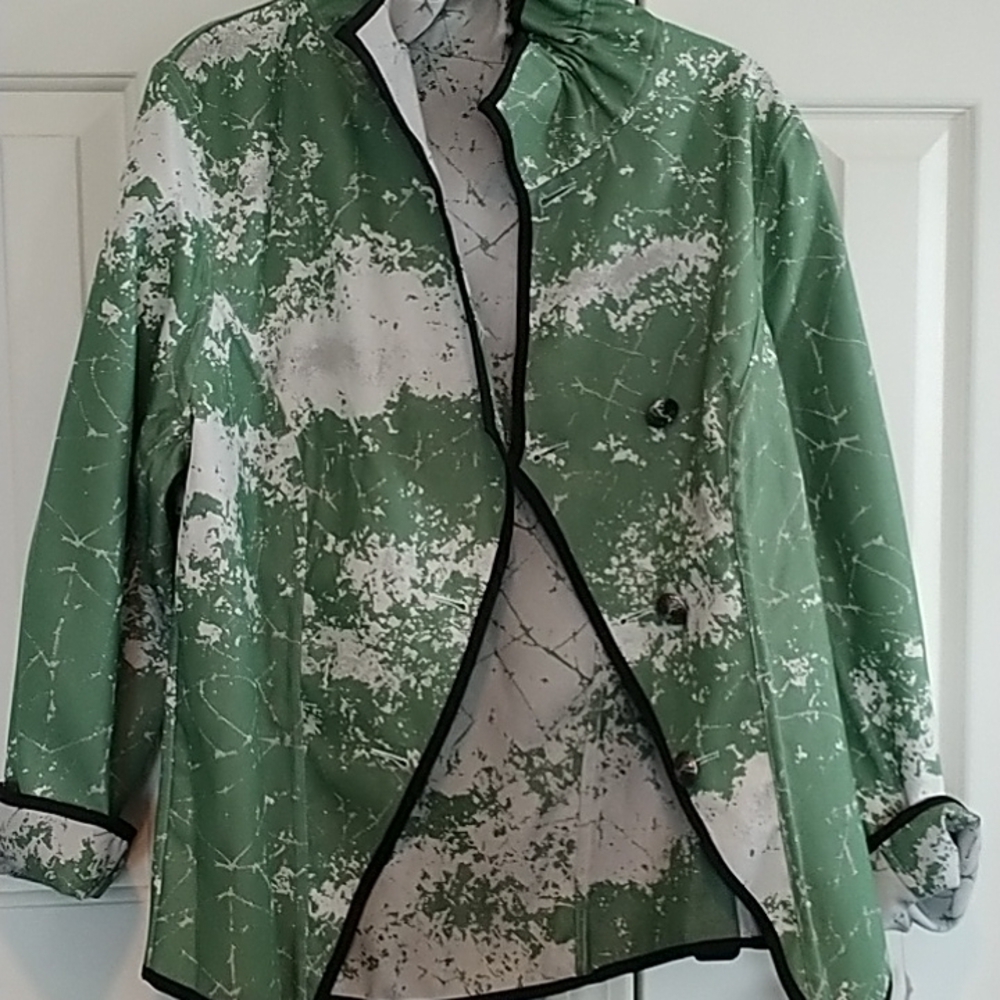Reversibles Green Graphic Print Reversible Jacket XL - Picture 3 of 13